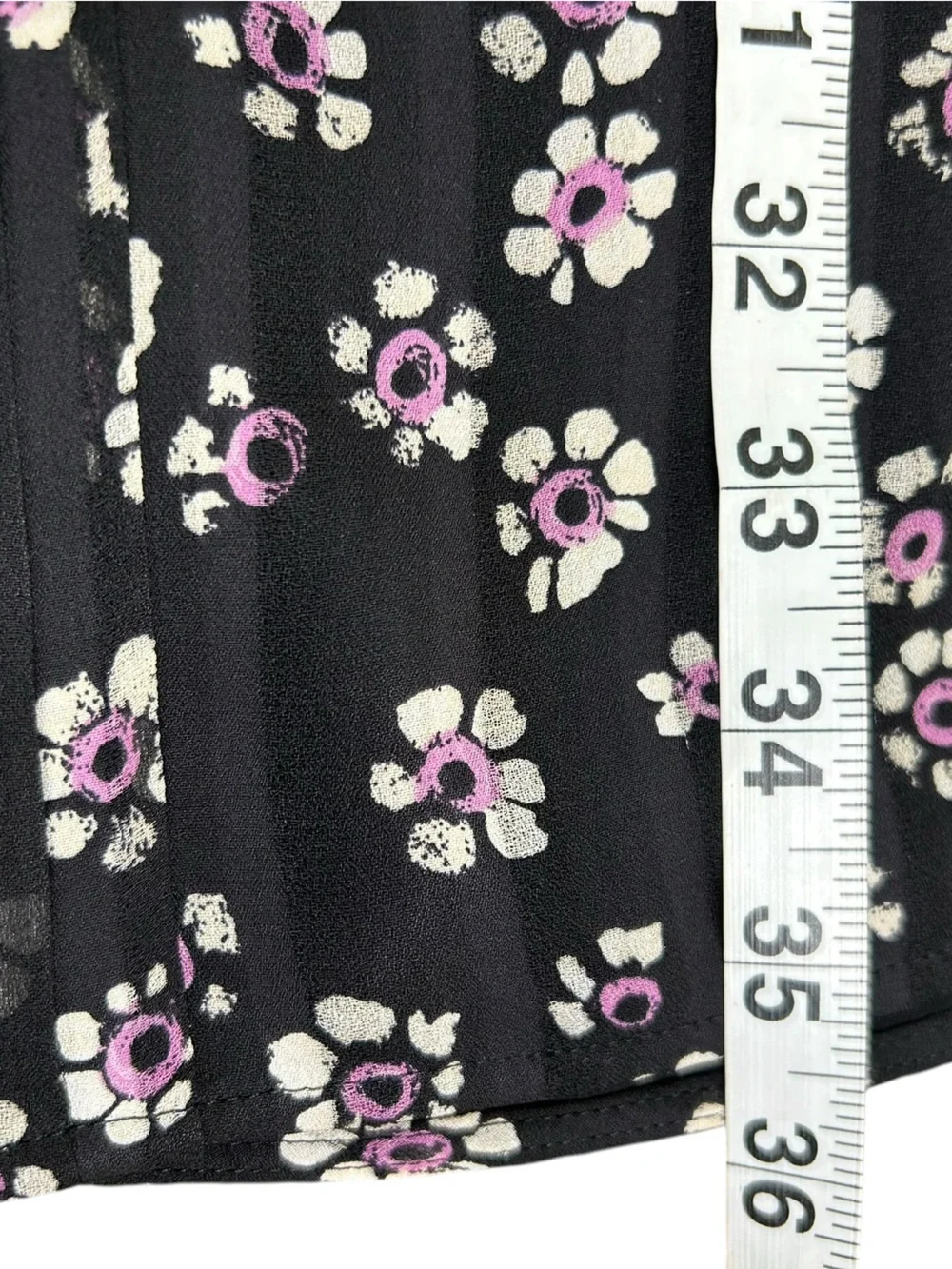 TORY‎ BURCH Avery Silk Floral Mini Shirt Dress Black Pink Size 4 Preppy Resort